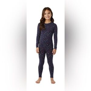 32 Degrees Kids' Heat Set - Long Sleeve + Legging - Medium Navy Stars